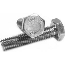 Dın 933 Altı Köşe Başlı Cıvata – 8.8 Kalite Tam Dişli (M5–M36) (Beyaz - Galvanizli)