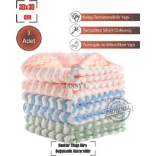 Best Hırdavat 3'lü Puf Bez 30X30CM, Ultra Emici Bez, Mikrofiber Bez, Kurulama Bezi, Ithal Bez, Tezgah Bezi