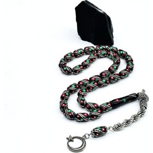 Mercan ve Çeşm-i Bülbül Işlemeli Erzurum Oltu Taşı Tesbih