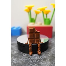 Melodyone Çikolata Dekoratif Obje 7 cm Kahve Köşesi Tasarımı Plastik Malzeme ile Şık Görünüm