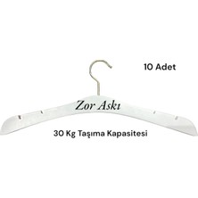 Ahşap Askı Beyaz Gelinlik Askısı Abiye Askısı Kıyafet Askısı (Özel Tasarım) 70 kg Kapasiteli Taşımaz