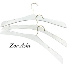 Ahşap Askı Beyaz Gelinlik Askısı Abiye Askısı Kıyafet Askısı (Özel Tasarım) 70 kg Kapasiteli Taşımaz
