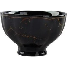 Arow Lena Mermer Desen Siyah Tekli Kase