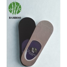 Bambu Çift Renk Siyah-Krem Renk Silikonlu Erkek Babet