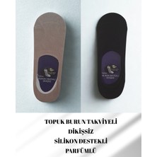 Bambu Çift Renk Siyah-Krem Renk Silikonlu Erkek Babet