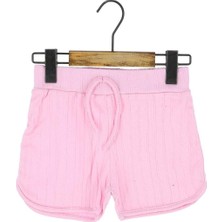 Krinkıl Kumaş Kız Şort Pembe