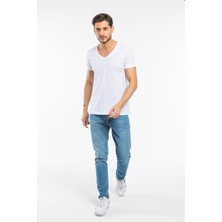 Süperlife Erkek V Yaka Dar Kalp Tişort Spr 246