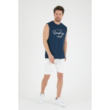 Süperlife Erkek Bisiklet Yaka Regular Fit Brooklyn Baskılı Tişört SPR22TS115