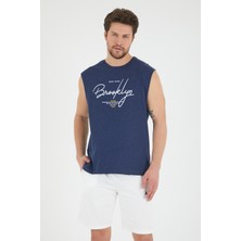 Süperlife Erkek Bisiklet Yaka Regular Fit Brooklyn Baskılı Tişört SPR22TS115