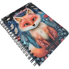 Cmk Woodland Not Defteri, A6 Boyut, 96 Yaprak Çizgisiz, Spiralli, Sert Kapak, Sevimli Hayvan Desenli