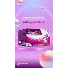 Genoviks mitogenOX-X  vitamin, mineral, bitkisel içerik ve diğer bileşenler içeren takviye edici gıda