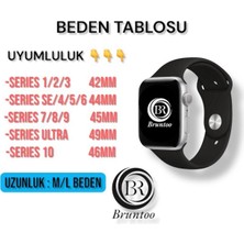 Apple Watch Ultra 10/9/8/7/6/5/4/se/3/2/1 49MM-46MM-45MM-44MM-42MM (M/l) Beden Leopar Silikon Kordon