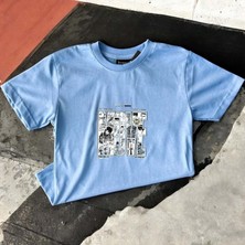 Arka Slamdunk Baskılı 36/1 Süprem Erkek Tshirt Mavi
