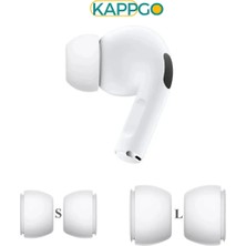 Kappgo Apple Airpods Pro1 ve Pro2 2025 Serisi Silikon Yedek kulaklık Ucu (2 Small) (2 Large) Toplam 4 Adet