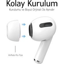 Kappgo Apple Airpods Pro1 ve Pro2 2025 Serisi Silikon Yedek kulaklık Ucu (2 Small) (2 Large) Toplam 4 Adet