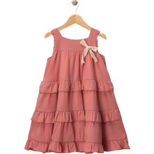 Fiyonklu Elbise Gül Kurusu