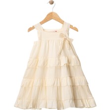 Fiyonklu Elbise Ekru