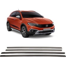 Fiat Egea Cross Krom Cam Çıtası 4 Parça P.çelik 2020 ve Üzeri Uyumlu