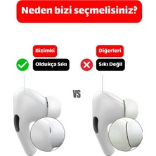 Kappgo Apple Airpods Pro 1 ve Pro 2 Tam Uyumlu Kaymaz ve Silinebilir Silikon Kulaklık Ucu