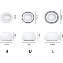 Kappgo Apple Airpods Pro1  ve Pro 2 Tam Uyumlu Kaymaz ve Silinebilir Silikon Kulaklık Ucu