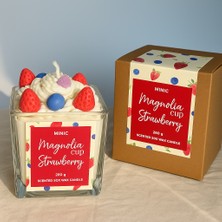 El Yapımı Magnolia Mum -Doğal Soya Wax - Vanilya Kokulu
