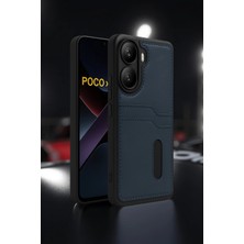 Newface Xiaomi Poco X7 Pro Kılıf Sara Kartvizitli Deri Kılıf - Siyah Dpmah