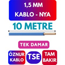 Öznur 1,5 mm Nya Kablo Metre Seçenekli (Mavi)