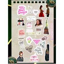 Gossip Girl Temalı  Sticker Set Laptop Tablet Telefon Ajanda Bullet Journal Sticker