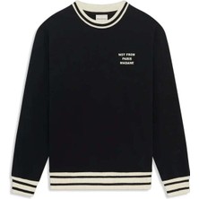 Erkekler Için Slogan Baskılı Fırçalı Pamuk Sweatshirt - Rahat Oturuş