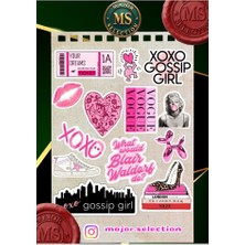 Gossip Girl Temalı  Sticker Set Laptop Tablet Telefon Ajanda Bullet Journal Sticker Model 3