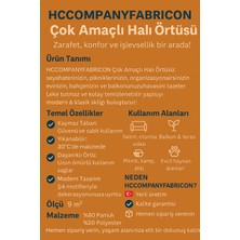 HCCOMPANYFABRİCON MODERN DESENLİ HALI ÖRTÜSÜ GRİ  9 m²