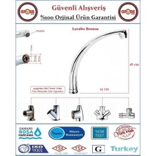 Lavabo Mix Batarya Borusu - Prinç - Krom Kaplama - Kuğu Tipi