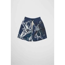100% Pamuk Mavi Roo Short - Konforlu ve Şık Şort Modeli