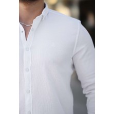 Beyaz Slim Fit Düz Gömlek (Özel Günler ve Mezuniyet Için Uygundur)