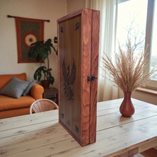 Simya Premıum Zümrüdü Anka Kuşu Ceviz Kaplama  Ahşap Pullu Tavla