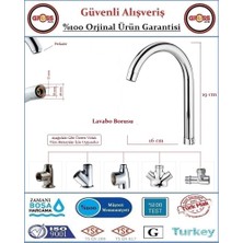 Lavabo Mix Batarya Borusu - Prinç - Krom Kaplama -  Baston Tipi