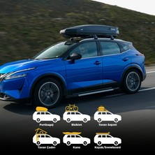 Turtle Volvo V60 Turtle Ara Atkı Taşıyıcı Bar 2011-2018 Arası Uyumlu - Turtle Air2 Siyah