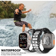 Apple Watch 10 9 8 7 6 Se Ultra Uyumlu 42 44 45 46 49MM Çift Renk Bakla Desen Hibrit Silikon Kordon