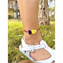 Cam Sarı Lacivert Murano Balık Kırmızı Halhal