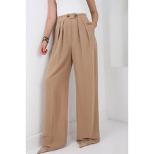 Saphyr %100 Keten Palazzo Pantolon