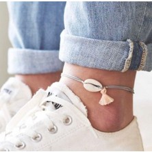 Deniz Kabuklu Püsküllü Halhal