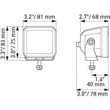 Hella Black Magic Flood 40W LED Sis Farı (3.2 Inç, Çift)