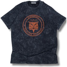 Unisex Tesla Cyberbeast Baskılı Yıkamalı T-Shirt, Oversize Araba Temalı Retro Tişört