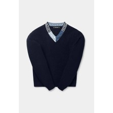 Rahat Fit Roshaun Kazak - Derin V Yaka & Günlük Paper Logolu 100% Pamuk