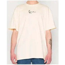 Beige Renkli Small Signature Essential T-Shirt - Erkekler Için Şıklık ve Konfor