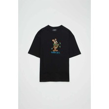 Domrebel 200GSM Pamuk Cash T-Shirt - Özgün Sanat Baskılı Rahat Fit Tasarım