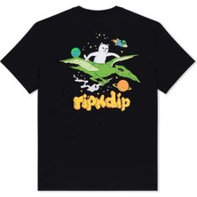 Space Bird T-Shirt - Siyah Pamuklu, True To Size ve Makinede Yıkanabilir