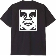 Erkekler Için Obey Bold Icon Ağı Ağırlıklı Tişört - %100 Pamuk, Farklı Renk Seçenekleriyle