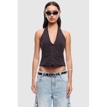 Kadınlar Için Siyah Renewal Halter Üst - Rahat ve Şık Tasarım