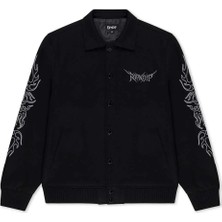 Erkekler Için Volt Varsity Ceketi - Siyah, Yüksek Kalite, Makinede Yıkanabilir